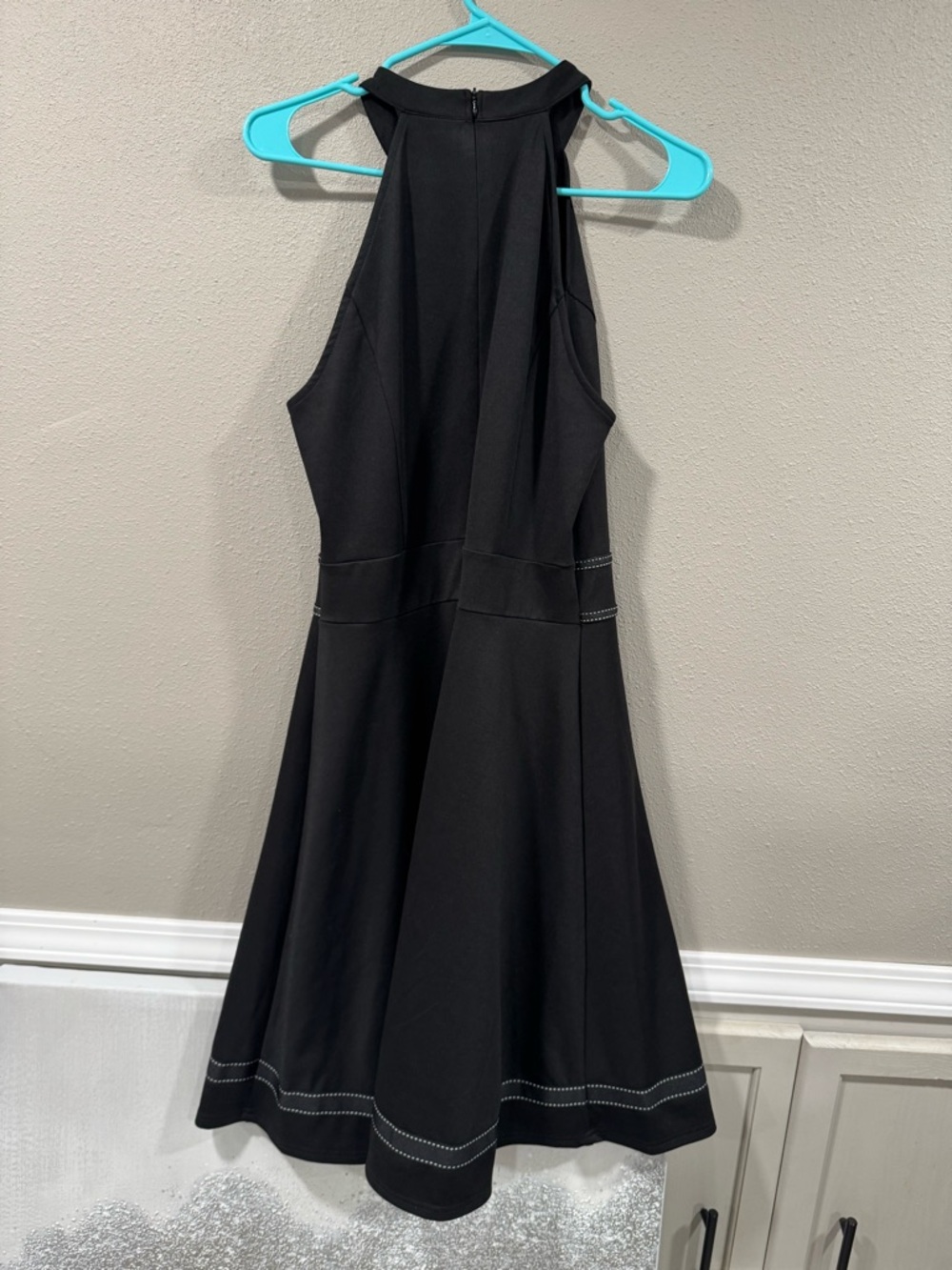 NWT Classic Black Halter Fit & Flare Mini Dress - Picture 7 of 7